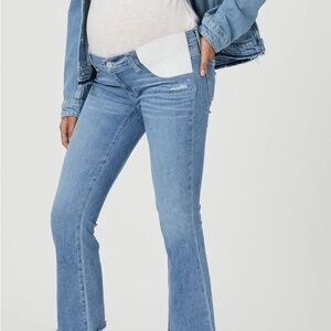 Paige Colette Crop Maternity Flare Jean